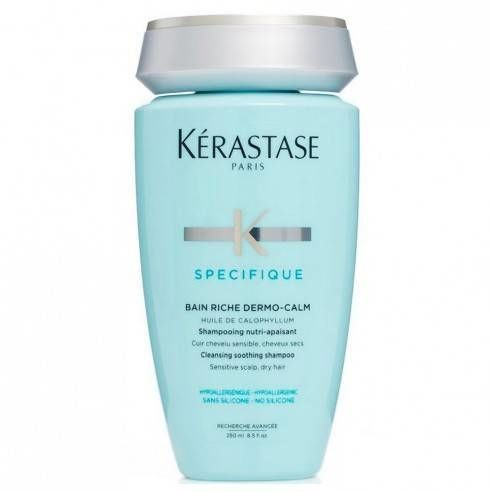 ШАМПУНЬ ДЛЯ СУХОЙ КОЖИ ГОЛОВЫ - KERASTASE DERMO-CALM BAIN RICHE 250ML 3474636397396 фото товара профессиональная косметика для волос